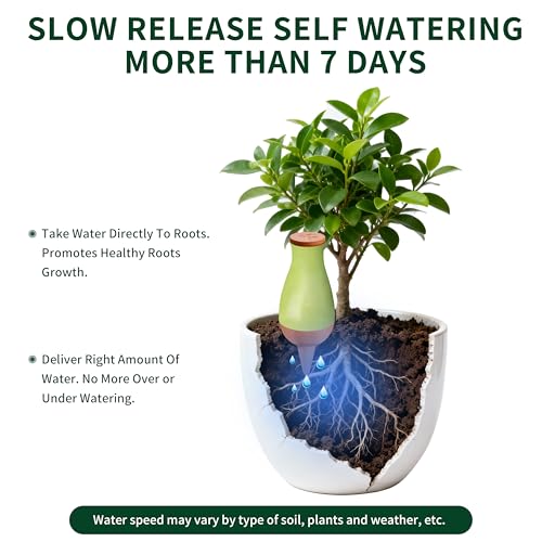 16 oz Drip Irrigation Stakes, Large Plant Watering Globes, Olla Pots Plant Watering Devices, Self Watering Planter Insert, Watering Spikes for Outdoor Indoor Everyday Vacation Use, 4-Pack - view 3