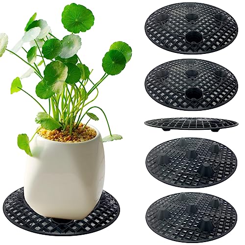 6PCs Plant Risers for Pots Indoor, Plant Stands, Pack Plant Elevator for Prevent Rot and Damage on Patio Deck, 11.8 inch Big Heavy Duty Plastic Plant Stands (6Pcs)