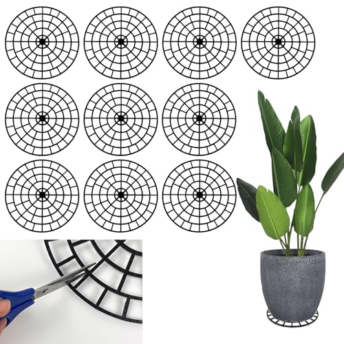 10 PCS Plant Riser for Pots In/Outdoor, Patio & Deck Floor Protector Flower Plant Stands 12 inch Adjustable Pot Risers Plant Trivets Pot Elevator Deck Planter Base Protect Deck & Patio Floor