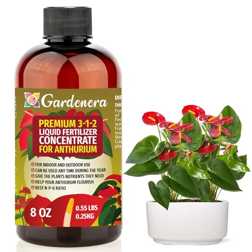 Premium Liquid ANTHURIUM Fertilizer - 3-1-2 Concentrate for Indoor Plants and Flowers - Organic Plant Food - 8oz