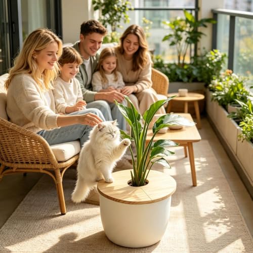 Plant Pot Cover - Dig Proof Guard Protect Soil Disc, Wooden Split Grid - view 3