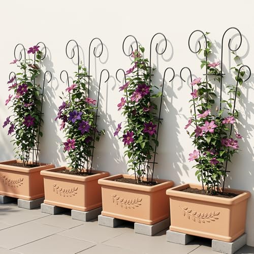 4 Pack 43'' Large Metal Plant Trellis for Climbing Plants - view 3