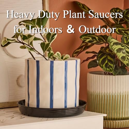 10 Pack Plant Trays 9 inch Heavy Duty Plant Saucers for Indoor Outdoor Use - view 5