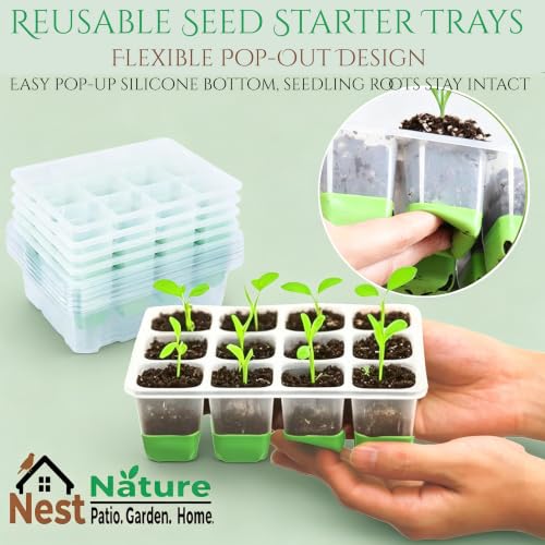 NestNature Silicone Seed Starter Tray, 5-Pack 60 Cells, Root-Safe - view 6