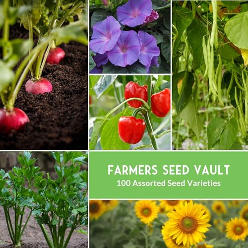 Farmer Seed Vault – 100 Packs of Seed for Heirloom Vegetable Gardens - view 3