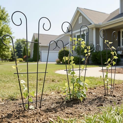4 Pack 43'' Large Metal Plant Trellis for Climbing Plants - view 5