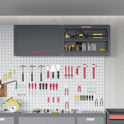 Metal Garage Wall Cabinet,Garage Storage Cabinet with Up Flip Door - view 2