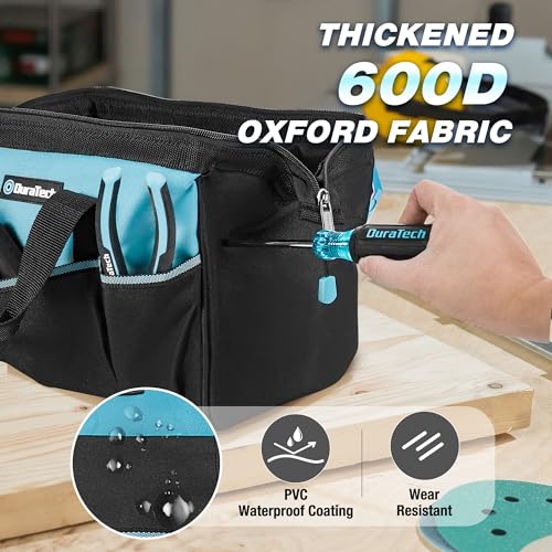 13" Small Tool Bag with 9 Pockets, Wide Open Tool Carrier - view 4
