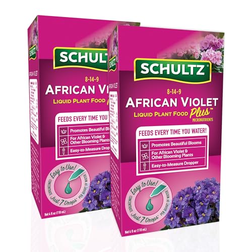 Liquid Plant Food Fertilizer - African Violet Plus, 8-14-9-4 oz (2 Pack) - Plastic