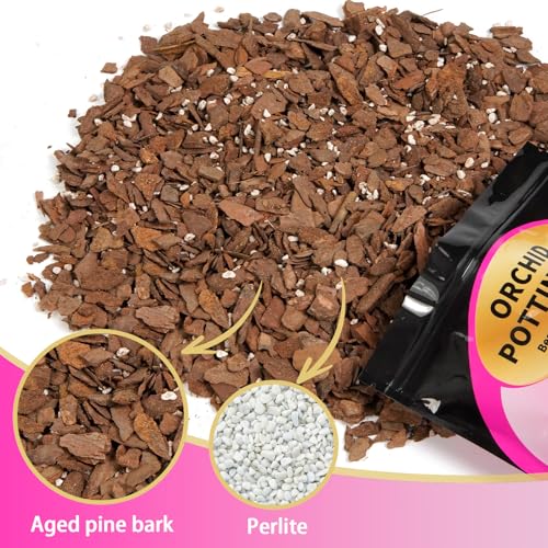 Orchid Potting Mix 1qt，Orchid Soil Composed of Orchid Bark and Perlite，Premium Orchid Medium for Potting, Repotting, Enhanced Drainage, Air Flow & Root Ventilation - view 2
