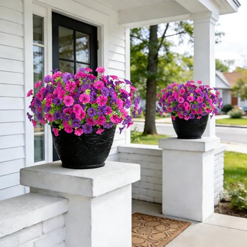 12 Bundles Morning Glory Artificial Flowers for Outdoor Decoration - view 4
