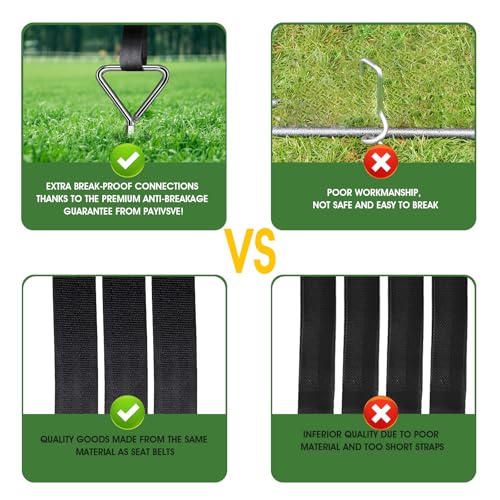 Trampoline Stakes Anchors Ground Anchors Screw in, Silver-4Pack - view 5