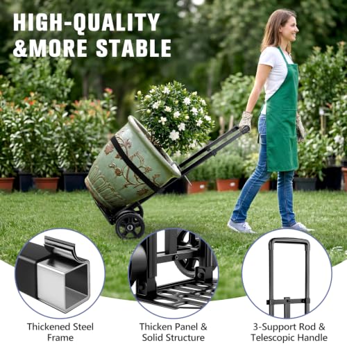 Plant Dolly Cart, 300LBS Foldable Heavy Duty Plant Caddy with Wheels - view 5