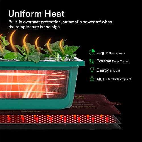 2 Pack Durable Waterproof Seedling Heat Mat 10" x 20.75" - view 5
