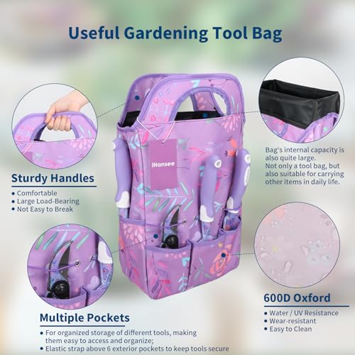Purple Garden Tools Set 10 Pieces, Gardening Gifts for Women - view 5