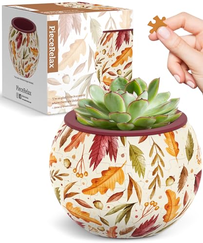 Unique 3D Puzzle Planter - 80 Plastic Pieces [K1108]