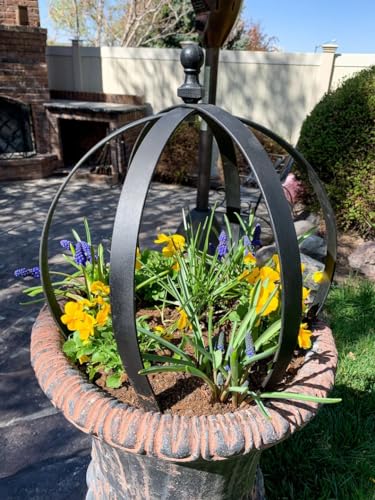 18"x22" Large Round Metal Garden Trellis for Climbing Plants - view 3