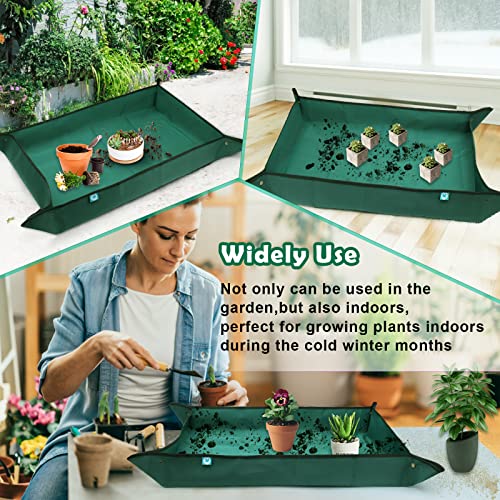Plant Repotting Mat 43.3" x 29.5", Garden Potting Mat for Indoor - view 6
