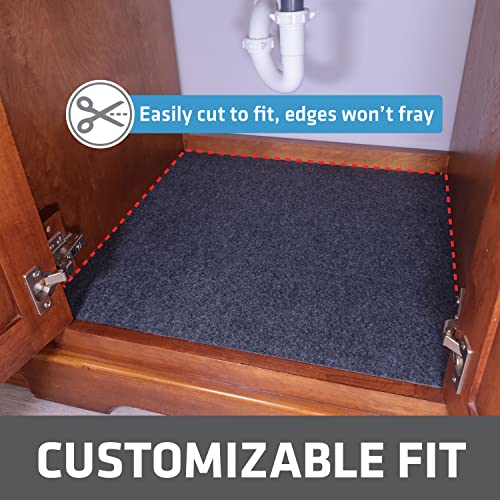 Premium Under Sink Mat, Waterproof Liners, 24”x29”, Charcoal - view 3