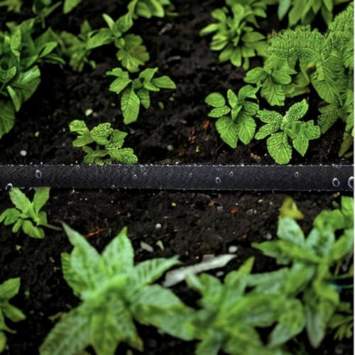 (100 Feet) 1/4 in. Dripline Soaker Hose, Black Rubber Drip Irrigation Tubing (Compatible with Raindrip, Rainbird, Orbit Tubing & Fittings) - view 2