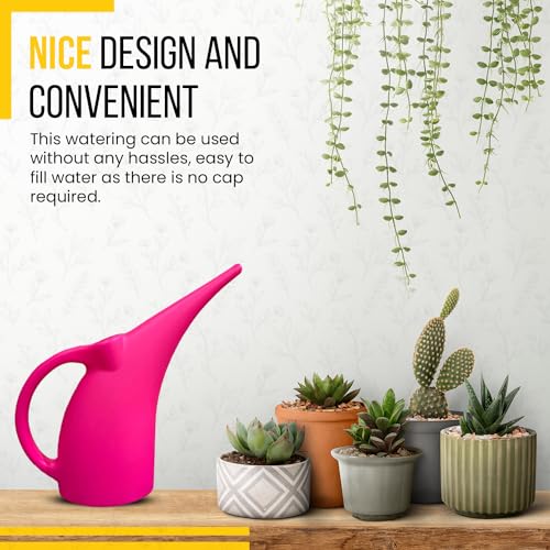 1 Pack Half (1/2) Gallon House Plant Watering can - Small Water can with Long spout - Indoor Watering can for Outdoor Plants and Garden - BPA Free Plastic (Pink) - view 5