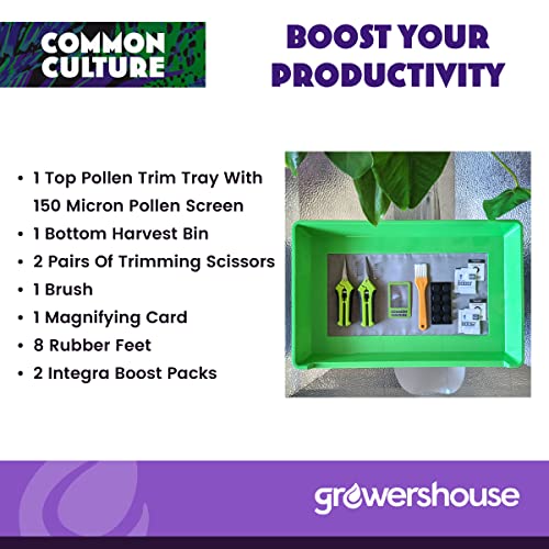 Trim Tray Kit with Trimming Tray 13" x 20", 150 Micron Pollen Screen, Bottom Harvest Bin, Scissors, Herb Plant Flower Dry Sifter Accessories and Supplies Set - view 5