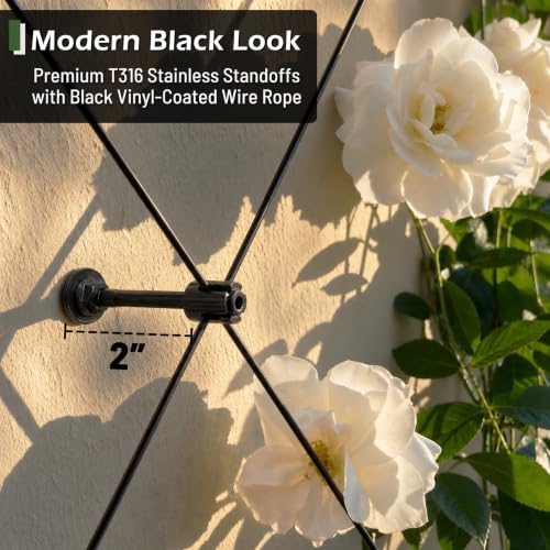 Wire Trellis Kit 30-Set 5/64” Black Crosshead w/Cutter&150' Cable - view 2