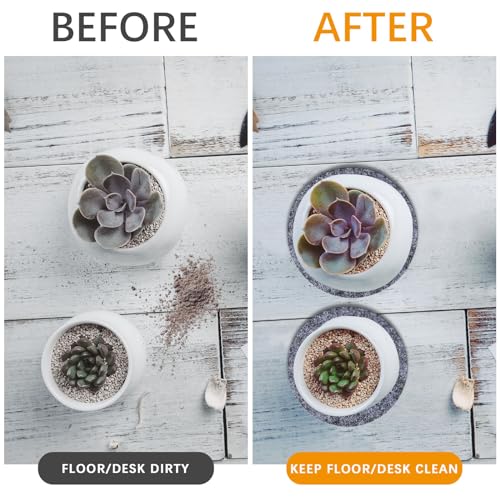16 PCS Absorbent Waterproof Plant Coasters mat,4 Size 4/6/ 8/10 Inch Reversible Round Fabric Plant Coasters and Plant Saucers for Indoors,Plant mat for Indoor Plants - view 4
