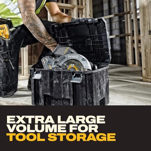 TSTAK Tool Box, Extra Large Design, Removable Tray for Easy Access to Tools, Water and Debris Resistant (DWST17806) - view 4