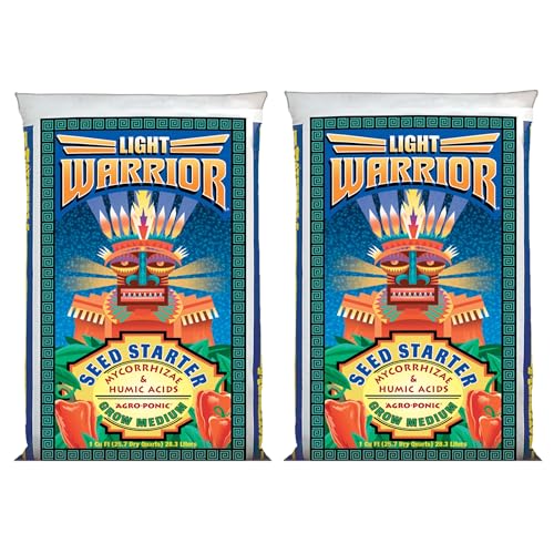 Light Warrior Seed Starter Growing Medium, 1cu ft (Pack of 2) - Beneficial for Seed Germination and Root Development, Indoor/Outdoor Cultivation - Ideal Nutrition for Plant Seedlings