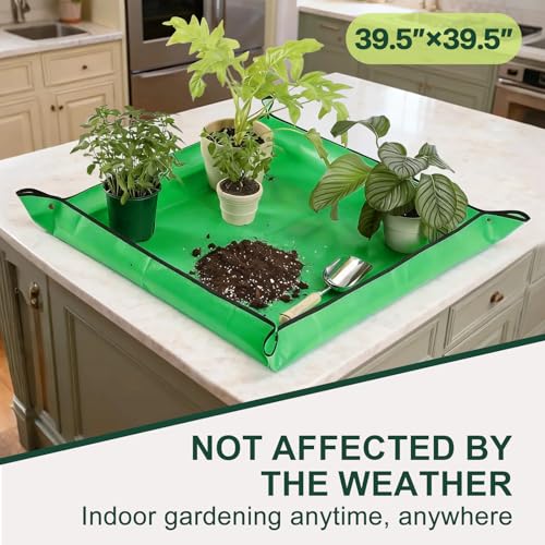 Large Waterproof Repotting Mat Super Thick for Potting Soil Mix 39.5"x39.5" - view 4