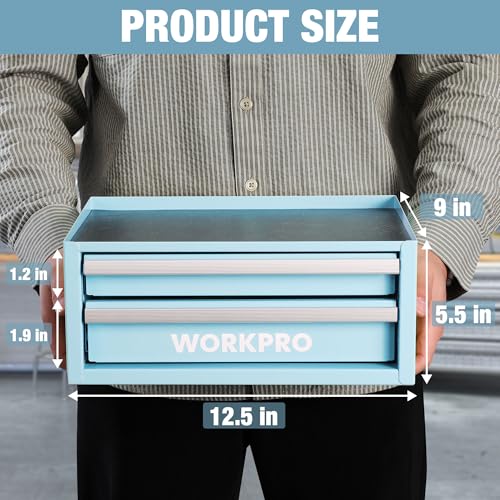 12.5" Mini Metal Tool Box with 2 Drawers - view 2