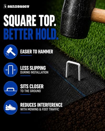 200-Count Rust-Free 6-Inch Landscape Staples (11 Gauge Steel) - Galvanized SOD Garden Stakes Pin ~ Trusted by Farmers & Contractors Across the USA - view 6
