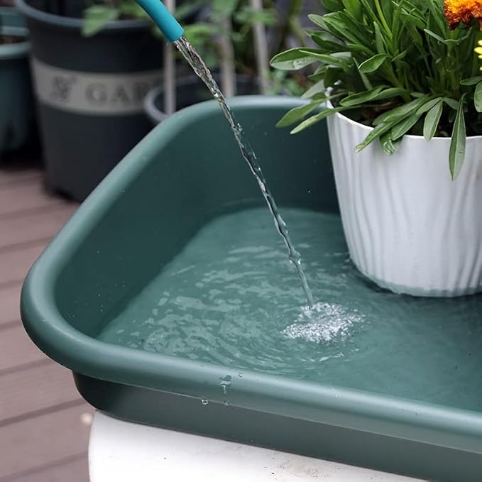 Garden Tidy Tray, Multifunctional One Piece Potting Tray for Seeding, Mixing, Growing and Pot Storage, Succulent and Cactus Soil Potting Mix Tray 23"x16.4"x4.3",Green - view 5