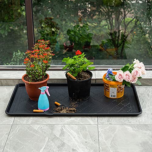 Boot Tray Black, 40x20 in - Waterproof Shoe Mat, Recycled Material - view 6