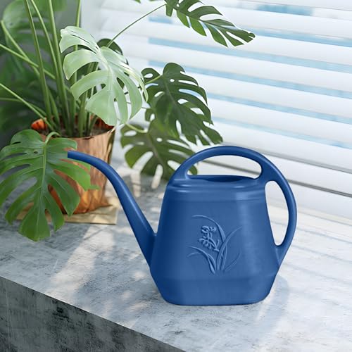 Plastic Watering Can- 1 Gallon - Blue - view 5