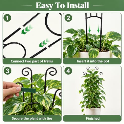 32.6in Monstera Plant Support Trellis for Indoor Plants, 2P - view 4