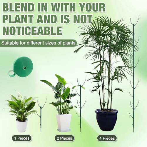 10 Pack Stackable Plant Support Stakes, Stackable Monstera Plant Support Stakes for Indoor Outdoor Plants, Stem Holder Structures Frame, Plant Sticks for Vine Training Stem Stabilization - view 6