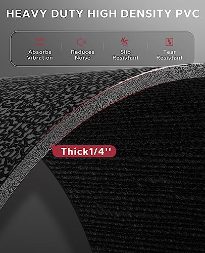 Treadmill Mat, 55"x24"/68"x24"/79"x35.5" Non-Slip Foldable Exercise Equipment Mat for Walking Pad, Weight Bench, Noise Reducing Shock Absorbing Floor Protector for Home Gym, Carpet & Hardwood Floors - view 3