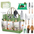 Garden Tools 9 Pcs Heavy Duty Gardening Tool Set Green Tote Bag Men Women
