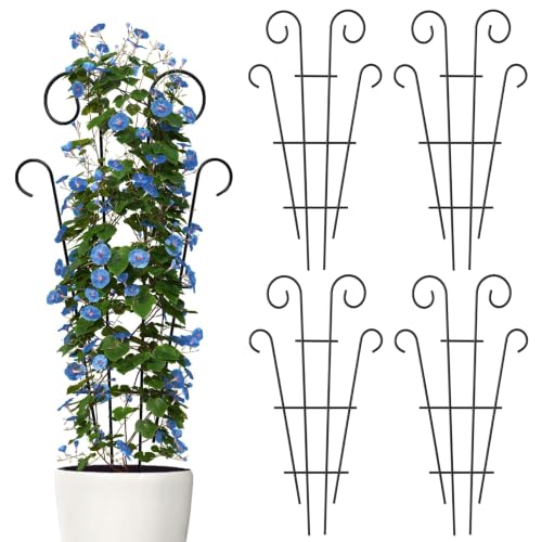 4 Pack 43'' Large Metal Plant Trellis for Climbing Plants