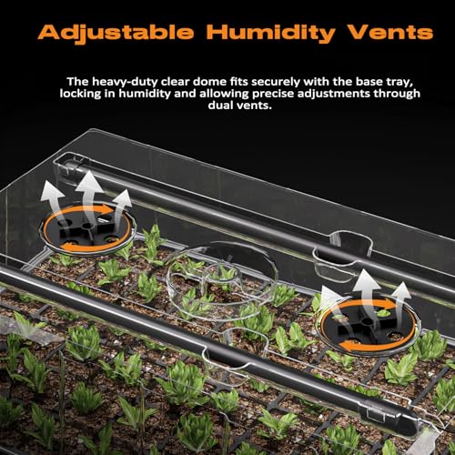 120-Cell Self-Watering Seed Starter Tray with Grow Light, Seed Starter Kit with 4.07” Humidity Dome, Indoor Seedling Starter Tray, Seed Starting Trays for Plant Germination, Seeds Growing - view 6