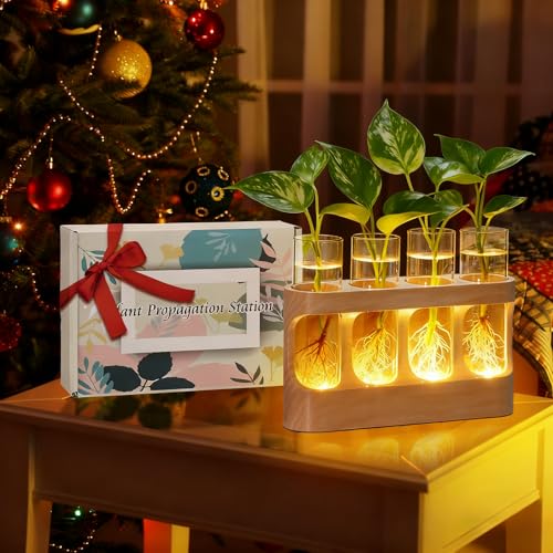 Plant Propagation Station with Wood Stand, 3-Mode 9-Level Adjustable Lights - view 4