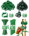 300Pcs Green Tomato Clips,Plastic Trellis Clips,Reusable Plant Support Clips for Tomatoes,Cucumbers,and Vines,Garden Supplies for Vertical Growing