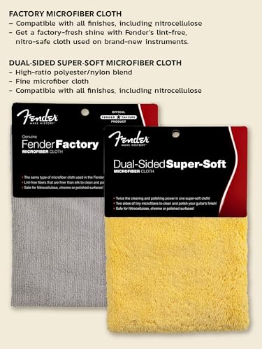 Fender Guitar Super Care Kit Bundle with Custom Shop Deluxe Guitar Care System 4 Pack, Super-Soft Dual-Sided Microfiber Cloth, and Fender Factory Microfiber Cloth - view 4