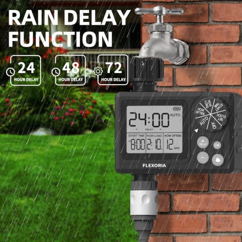 Digital Programmable Water Timer, Garden Hose Sprinkler Timer for Irrigation and Watering Systems, 1 Outlet - view 4