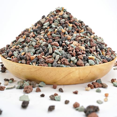 Mix Horticultural Lava Rock Pebbles Pumice Potting Soil Amendment Succulent Cactus Bonsai Gritty Rock Decorative Gravel Plant Drainage Volcanic for Terrarium Fairy Gardening Top Dressing 6lb