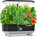 Hydroponics Growing System Kit, 16 Pods Indoor Garden with 28W Full Spectrum LED Grow Light, Auto Timer, 3 Smart Light Modes, 8L Large Herb Garden, Ideal Gardening Gift for Women, Men (Black)