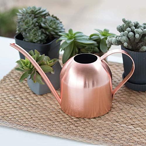 Small Watering Can for Indoor Plants, 15oz/450ml Stainless Steel Long Spout Watering Can for Succulents, Herbs (Rose Gold) - view 5