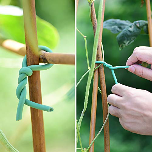 Soft Plant Tie, Garden Wire Tie for Plants Heavy Duty Reusable Plant Twist Ties for Gardening Home Office (Green, 32.8 feet) - view 7